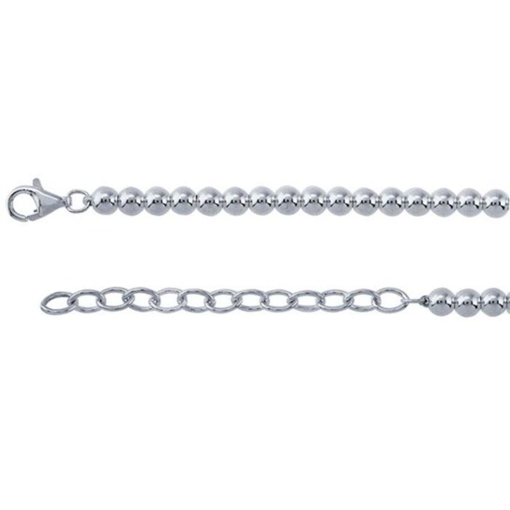 RIO GRANDE I NWT 16" Sterling Silver 4mm Round Bead-on-Chain Necklace - Picture 3 of 7